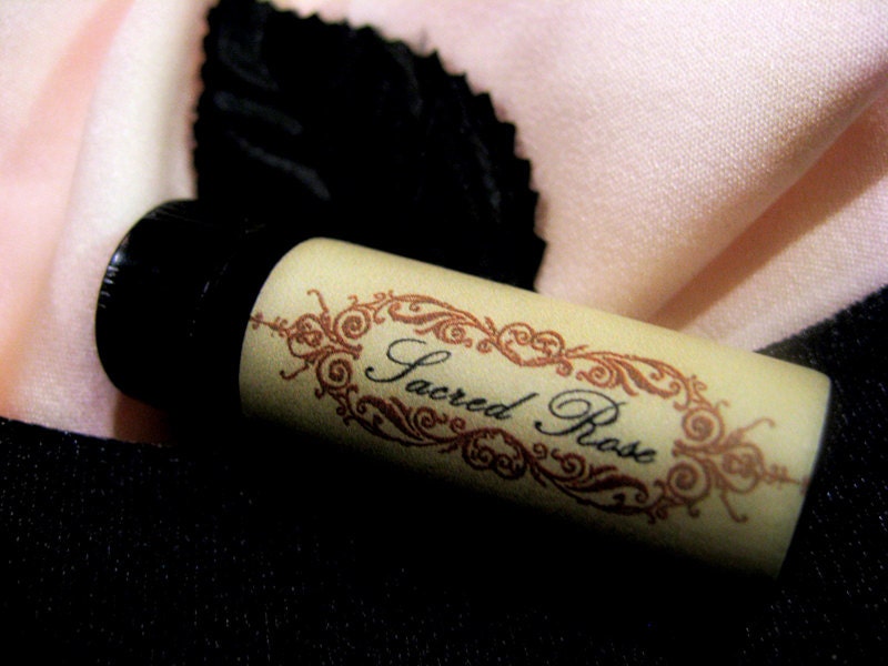 Botanical Perfume Oil, 1/8 oz. Sacred Rose- Rose, Frankincense, Amber, Bergamot. Natural Perfume. Organic Essential Oils.