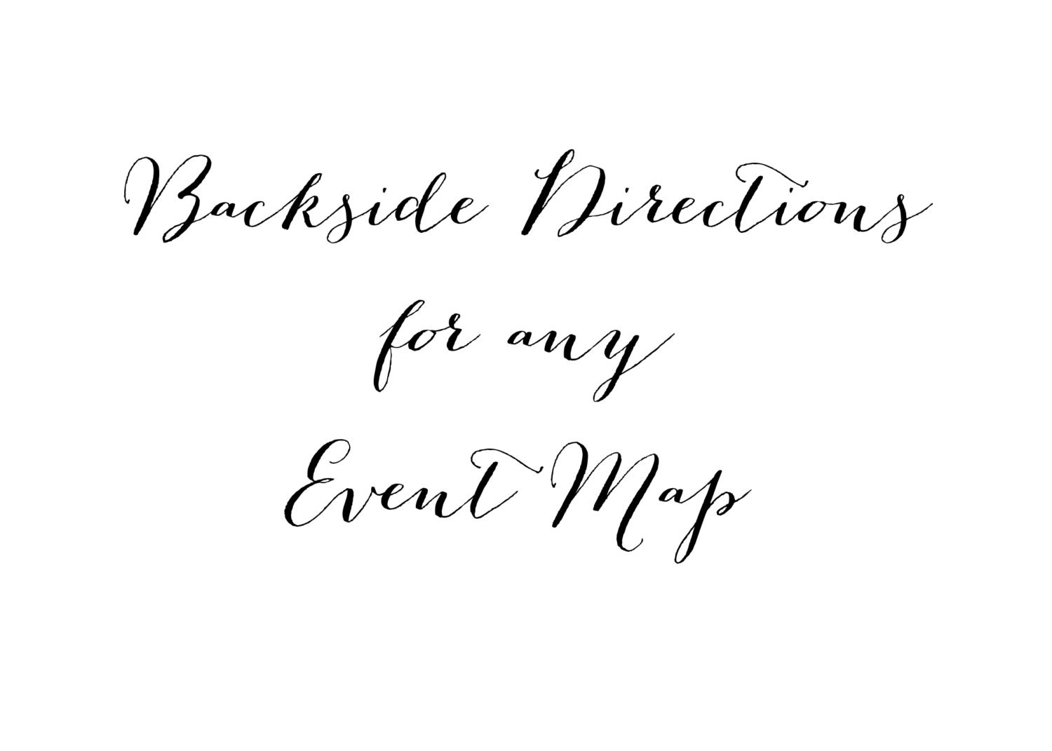 Backside Directions for Any Event Map - DIY - Printable Il_170x135
