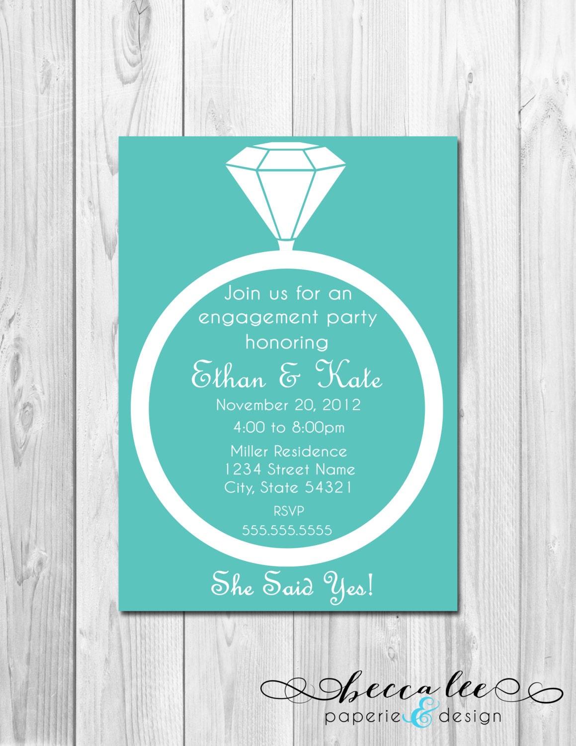 Engagement Party Invitation - Bling - DIY - Printable Il_570xn