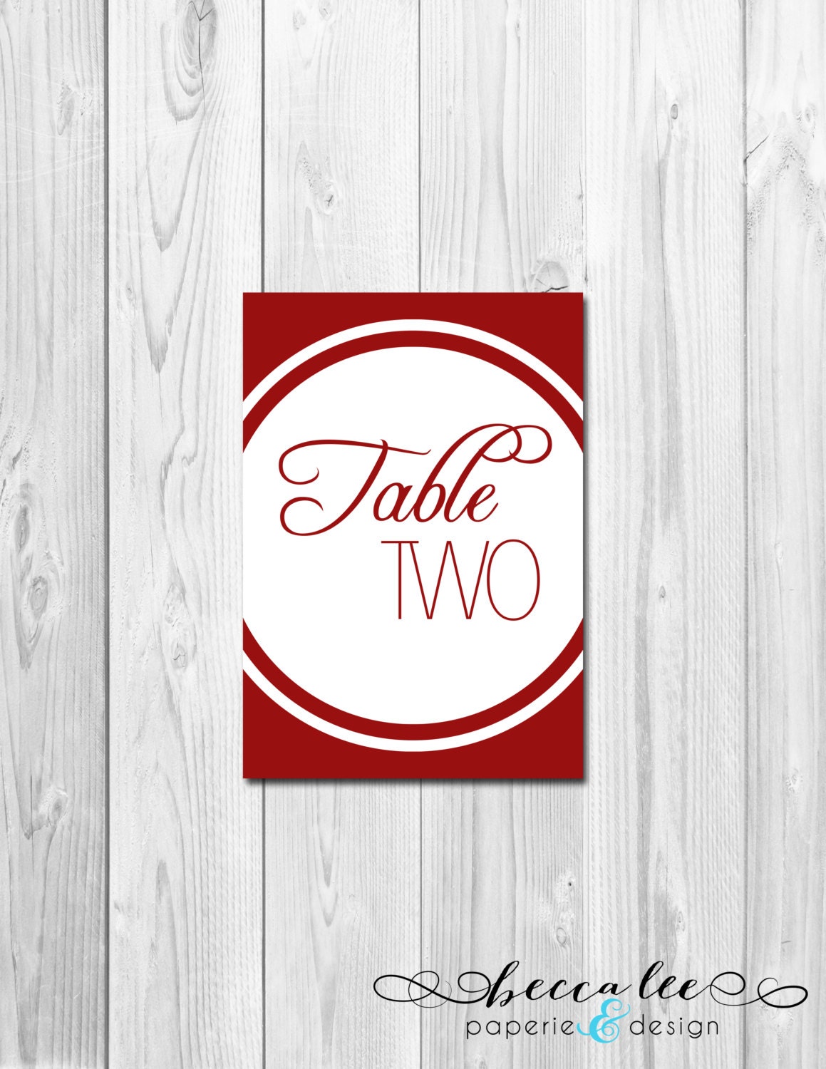 Classic Circle Table Numbers - Printable Il_570xn