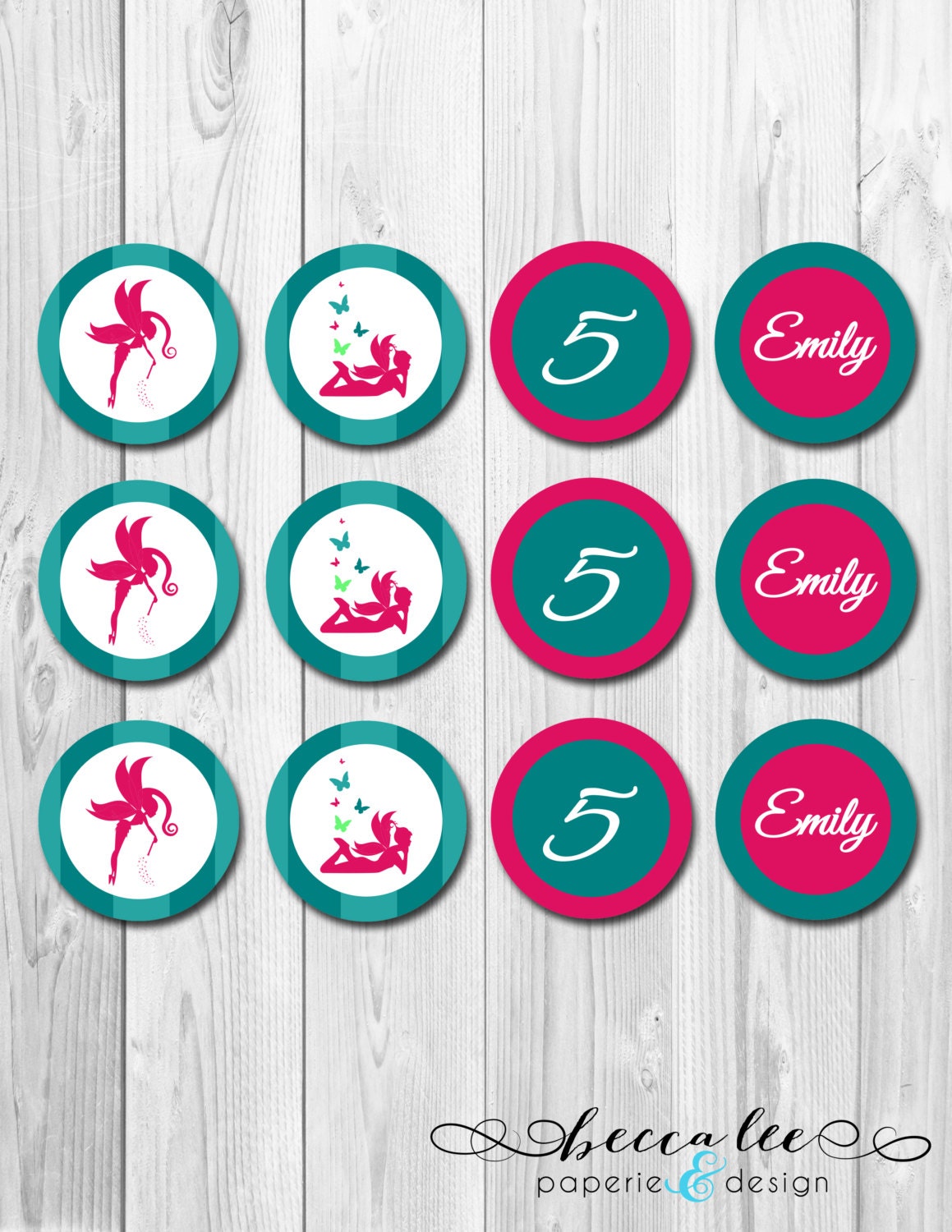 Fairy Theme Cupcake Topper - DIY - Printable Il_570xn