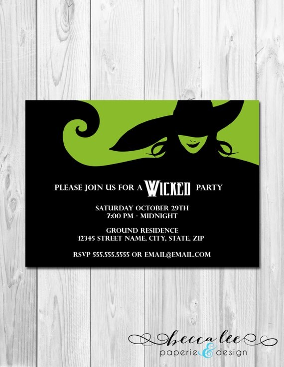 Wicked Party Invitation - DIY - Printable Il_570xn