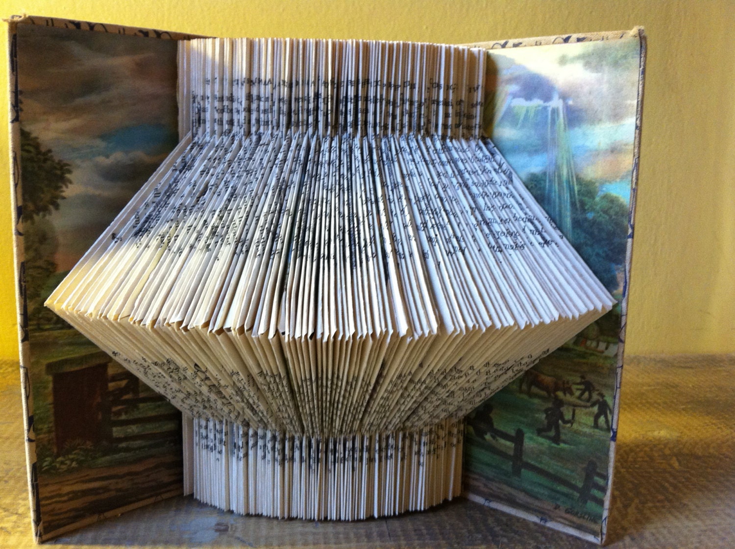 Little Men Folded Book Art