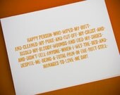 Wet the Bed - Mother's Day Card