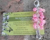 Unique Handmade Women Fight Breast Cancer Awareness Boxing glove charm Pink Beaded  Keychain Upcycled With  Swarovski Crystals