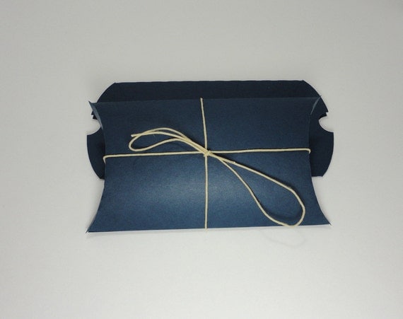 10 Medium Recycled Pillow Box - Nightshift Blue Il_570xn