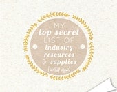 top secret list of industry resources & supplies e-book