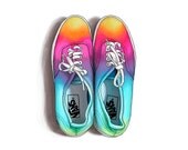 Vans Multicolored Rainbow Tie Dye Shoes - Printable Digital Illustration for DOWNLOAD- Clipart ( 12x12 or 8x10). Item number S0066 - DidiFox