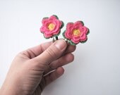 Flower hair clips, set of 2, Girls hair accessories