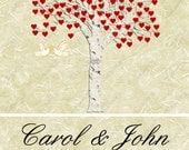 Wedding Tree Print Personalized with Assorted Background Designs and Colors