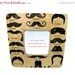 ON SALE Mustaches Picture Frame - Wooden Picture Frame Decoupaged with a fun Mustache Print - 8x8 Frame for a 3.5x3.5 Photo