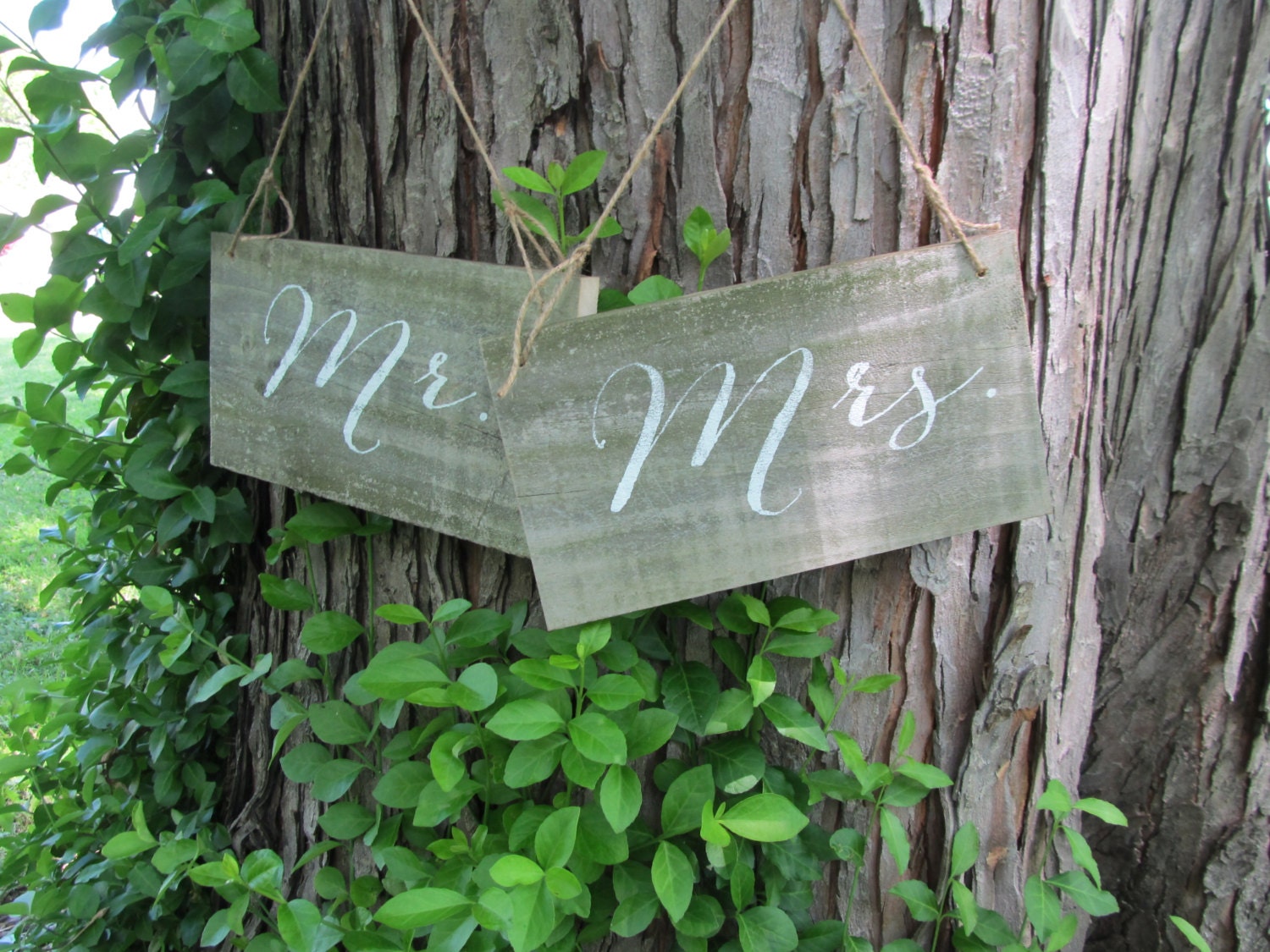 Mr. & Mrs. Rustic wedding signs  made from reclaimed wood
