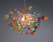 Lighting hanging chandeliers bubbles pastel color