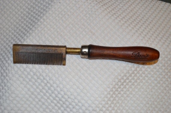 Vintage Antique Brass Hair Straightening Press Comb by Breauxtique