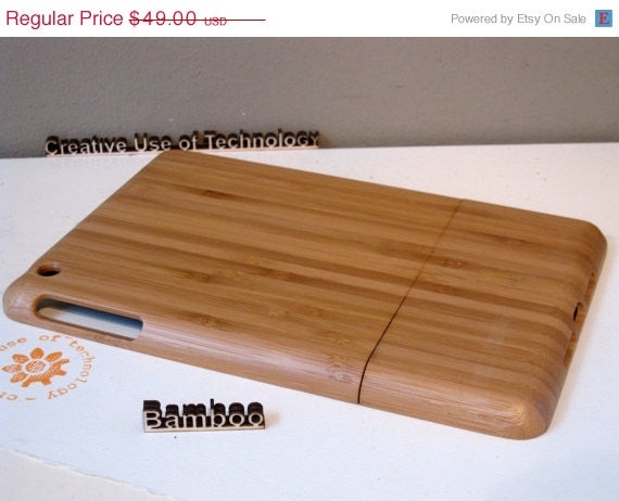 ON SALE Ipad Mini case - wooden cases walnut or bamboo wood