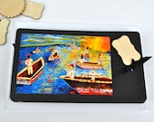 Photographed Painting Cards Chavistas Fishing