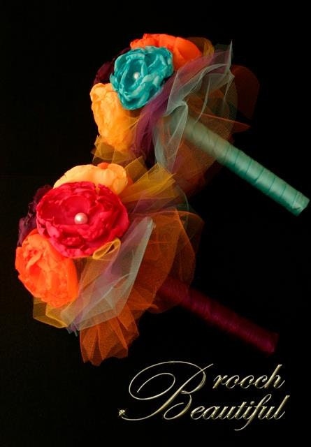 DEPOSIT for a SMALL Custom Made  Peony & Brooch  Bouquet