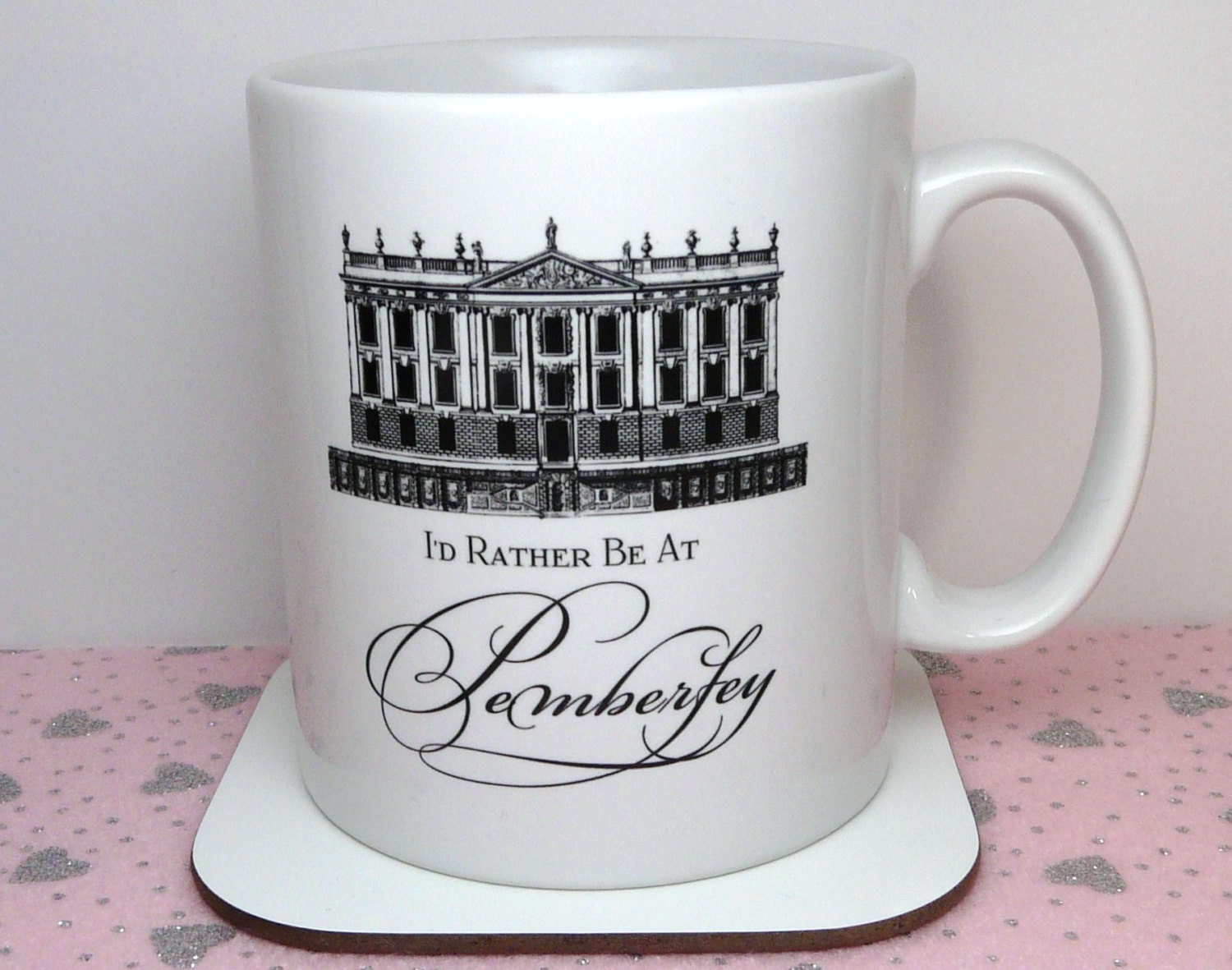 Pride & Prejudice Mug, I'd Rather Be At Pemberley Mug, Book Themed Mug, Jane Austen, UK