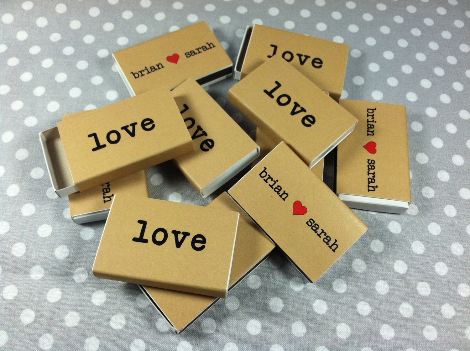 Personalized Color Matchbox Favor - 50 Custom Match Boxes - Wedding, Party Favors, Jar, Monogram, Chevron (Matches NOT Included)
