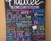 Custom Hand-Painted 20x30 BIRTHDAY POSTER for birthday party photo shoot prop senior graduation engagement wedding showe