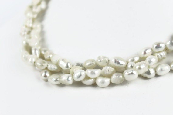 Pearl Wedding Necklace, Braided Freshwater Pearl Necklace, Bridal Jewelry, Choker