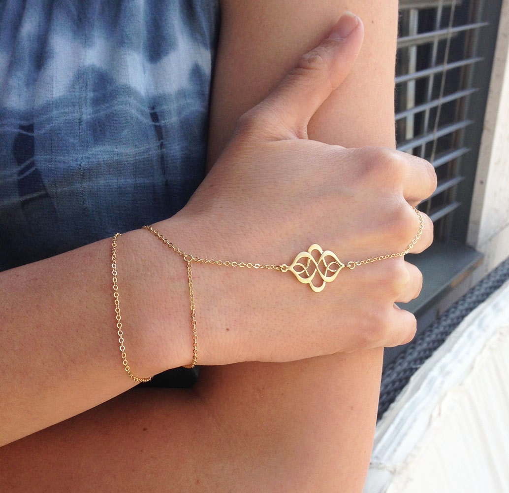 Boho Finger Bracelet, Gold Finger Bracelet, Gold Slave Bracelet, Hand Chain, Bohemian Hand Chain, Body Jewelry