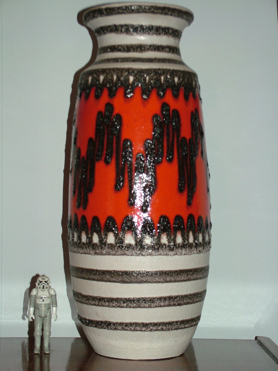 Vintage Massive Scheurich West German Fat Lava Floor Vase Mid Century Modern Mad Men 1970's Retro Space Age Op Art Roth Era