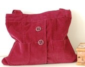 Purple Recycled Shoulder Bag, Eco Bag