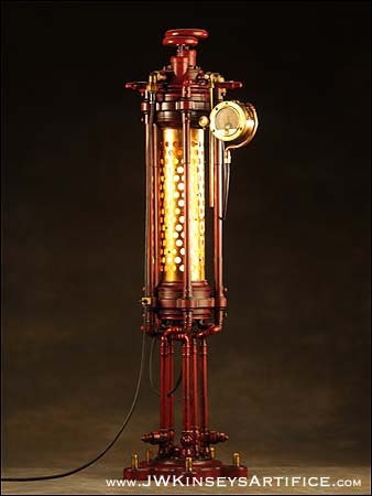 Tessaquinary Table Lamp: a hand-made steampunk styled lamp