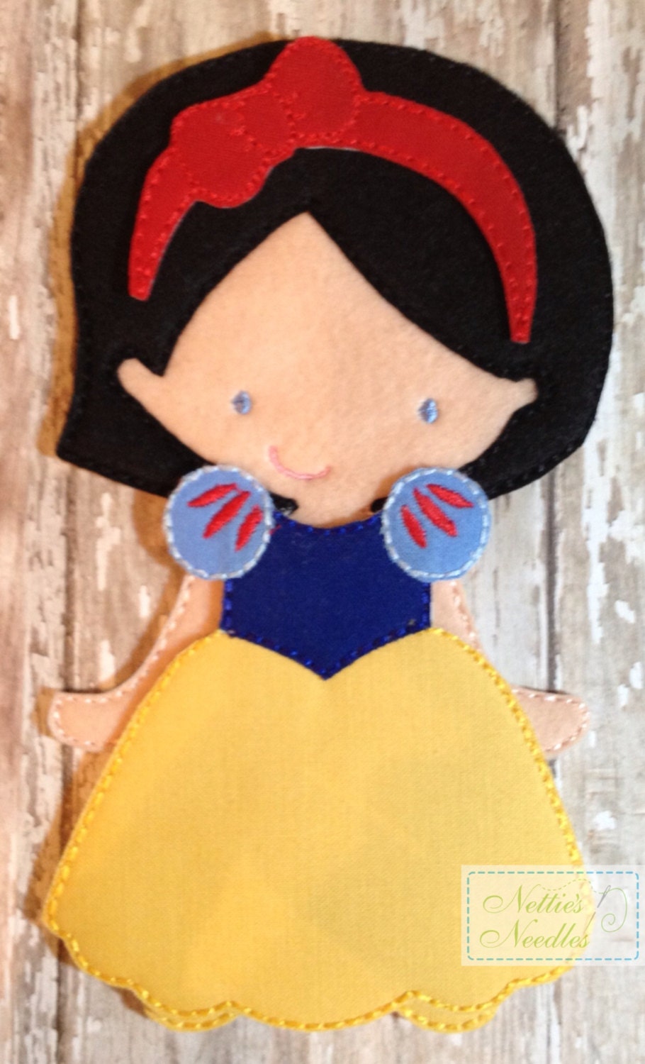 Snow White Princess: Felt Un-Paper doll and dress set