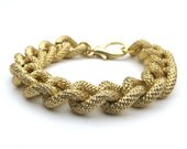 Arm Candy Chunky Gold Chain Faux Pave Marnie Bracelet Large Chunky Textured Gold Curb Chain Faux Pave Link Bracelet Arm Candy Chunky Chain
