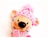 Stuffed teddy bear, stuffed bear, teddy bear, stuffed toy, miniature, handmade