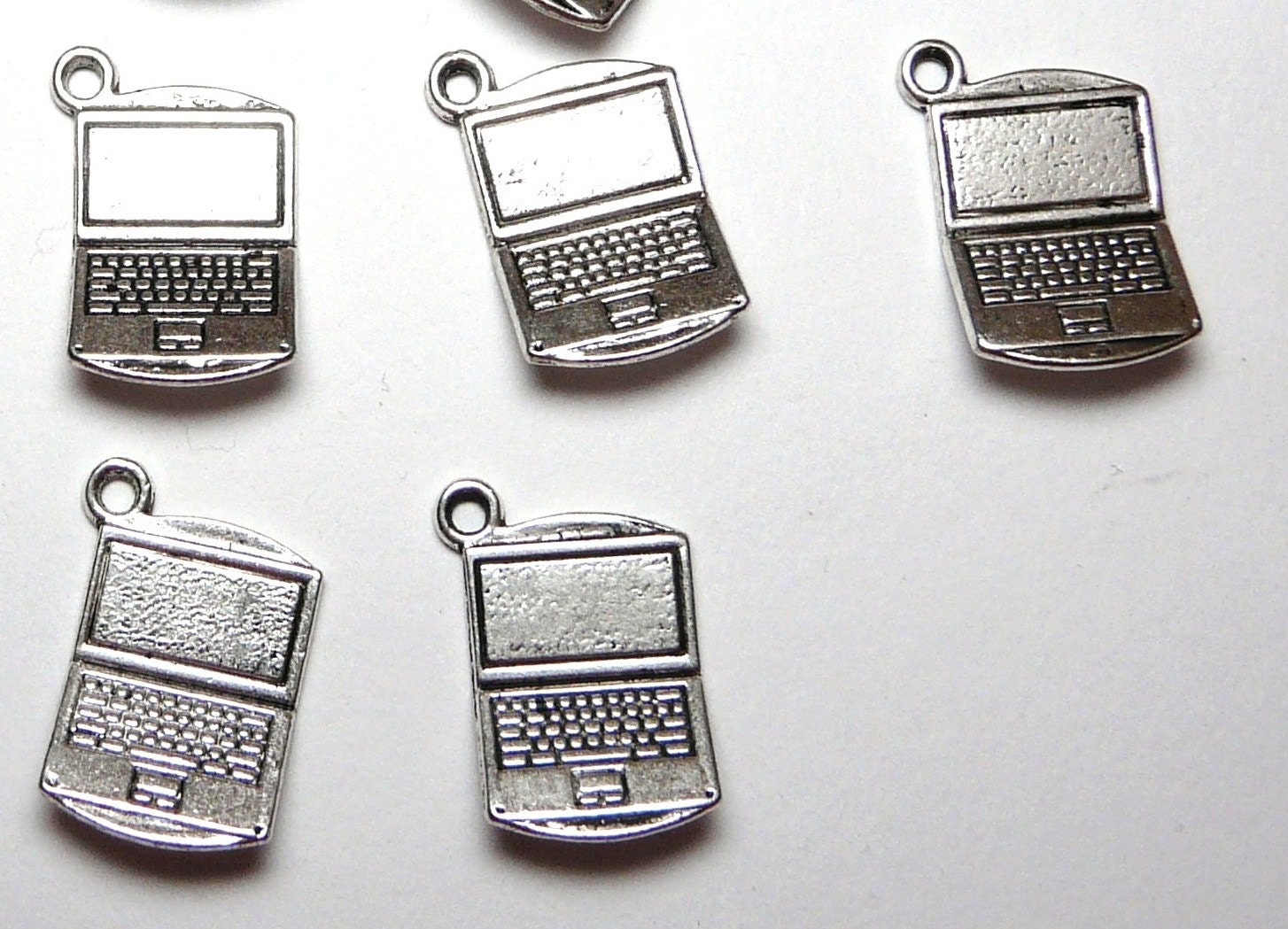 5 Laptop Charms, Geek Charms, Computer Charms, Nerd Charms,  Craft Supplies, UK seller