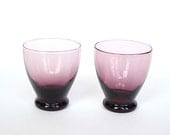 Purple Cordial Glasses Vintage Glassware Amethyst Barware Vintage Shot Glasses Colored Glasses Retro Home Decor Housewarming Gift