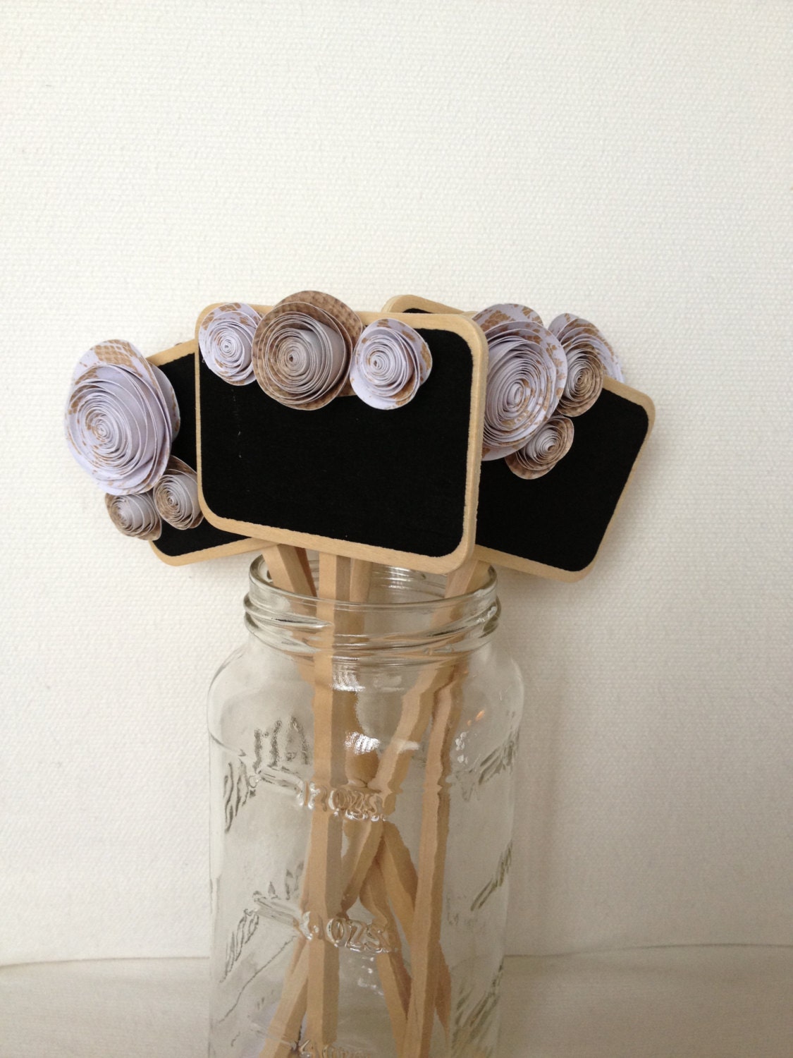 Mini Chalkboard Signs burlap and lace - wedding, table numbers, party, dessert or food label
