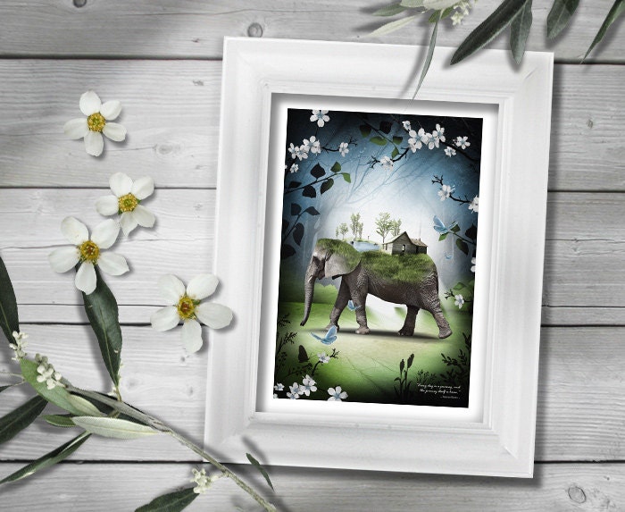 A4 Art print / inspiring quote, journey / "On The Way Home" /