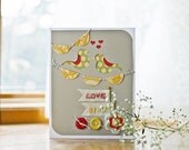 Sweet Little Love Birds - I Love You Card