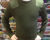 Men's Vintage Marines Wool Sweater Military Surplus Size 40