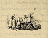 King and Queen Rabbits Bunny Digital Image Download Collage Sheet Easter Spring No.2911