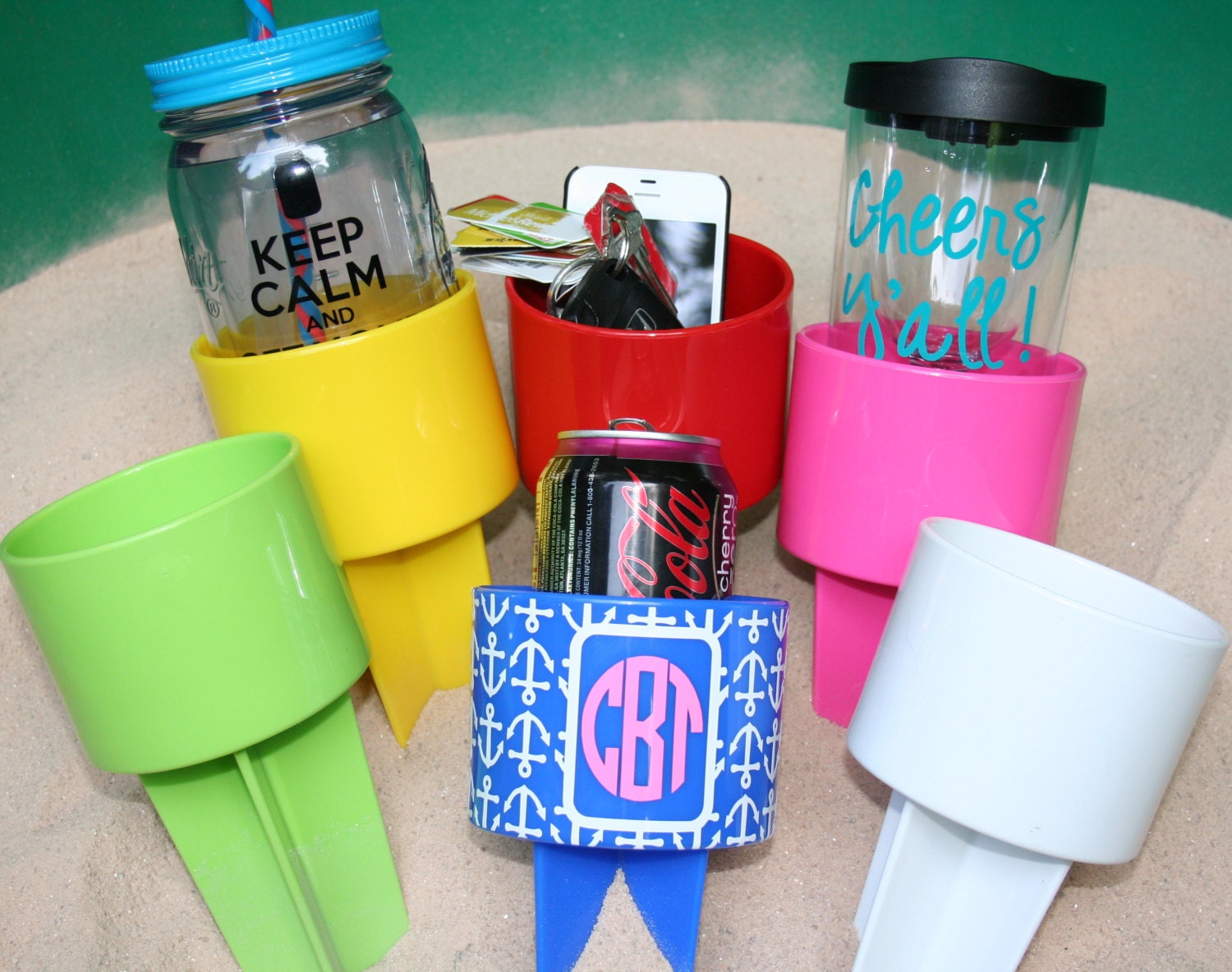 Personalized Beach Spiker Cup Holder 10 By SassyClassySouthern