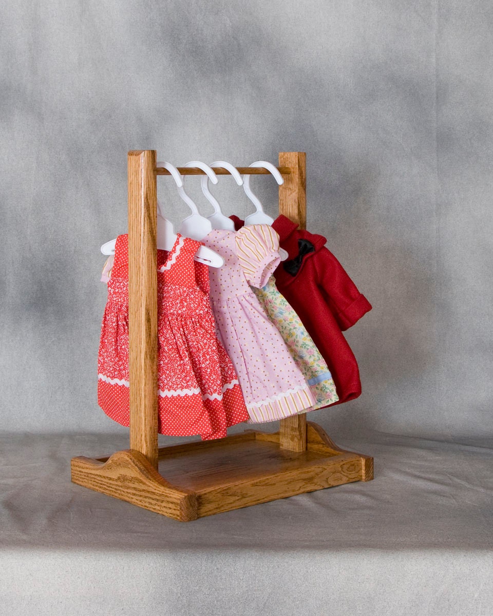 American Girl Doll Clothes Rack Oak with by HardwoodFurniture