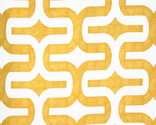 54 x 84 MODERN CURTAINS, Two Drapery Panels, Graphic Draperies, Premier Prints Embrace Corn Yellow Slub