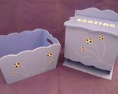 Soccer Diaper caddy bin organizer  and caddy boy  kids room nursery bedding sports