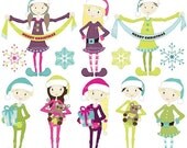 60% OFF Save big christmas elves clipart commercial use, vector graphics, digital clip art, digital images - PGCLPK419 Il_170x135