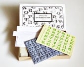 36pc Bellevue style Uppercase & Numbers Acrylic Tiles DIY Rubber Stamps - Alphabet. ABC. School. Words. Scrapbooking. Cardmaking. Tag Making