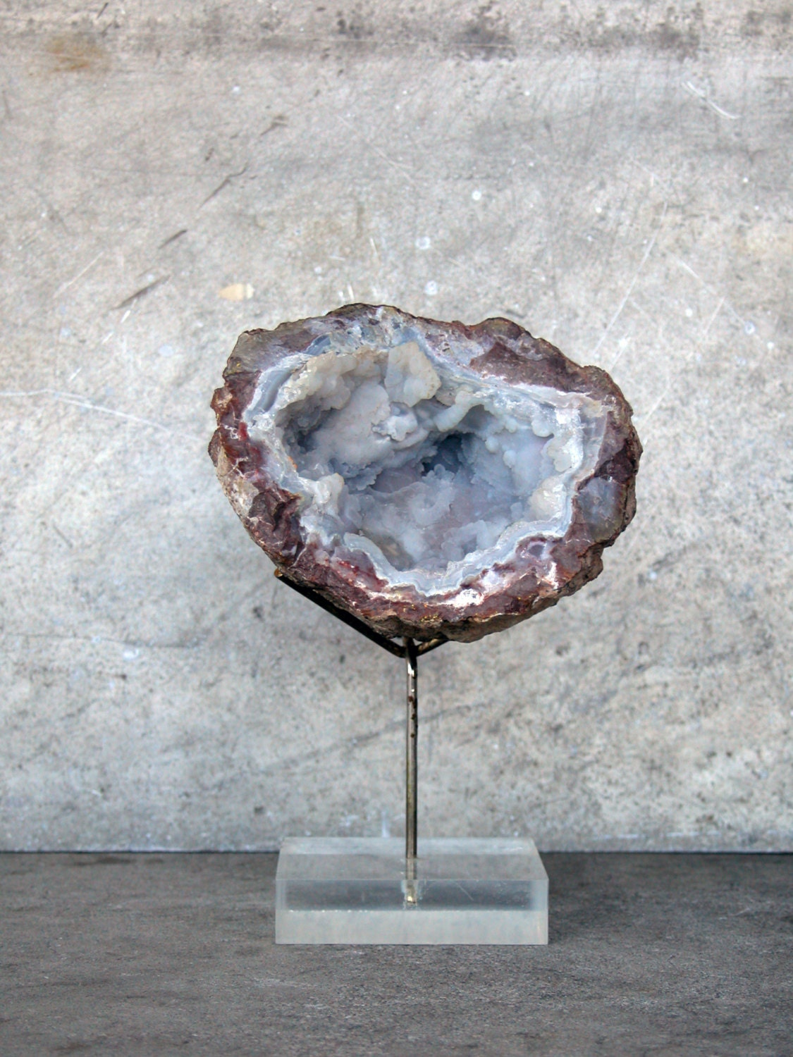 Vintage Stone Specimen: Geode in Blues and Greys