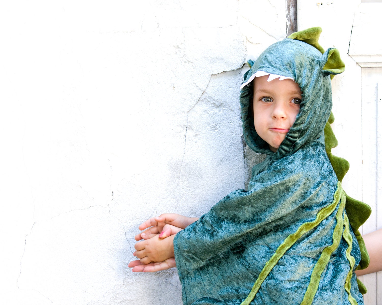 Dragon Costume, Kid Birthday Party Costume, Party Fairy Tale Dragon Green Costume, Halloween Costume with Wings for Boys or Girls