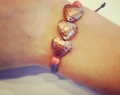 Heart macrame bracelet-around my wrist