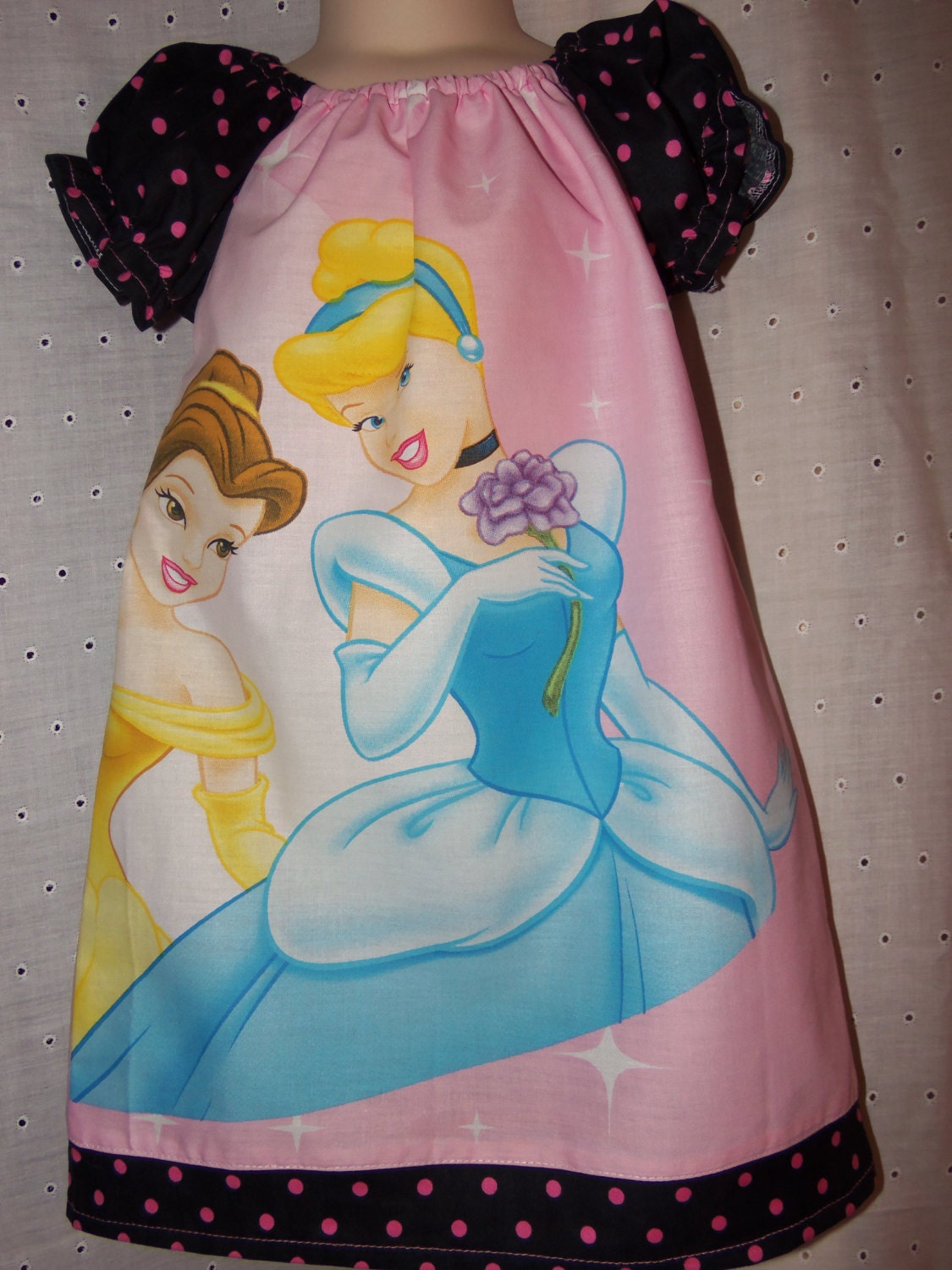 Disney Princess Belle/Cinderella  Handmade Girl Dress  size 4t   21-22 - in Length Ready to Ship