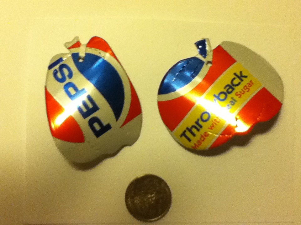 Recycled Soda Cola Drink Can - Christmas Halloween Pumpkin ORNAMENT - Winter Summer Spring Fall Tree Fun